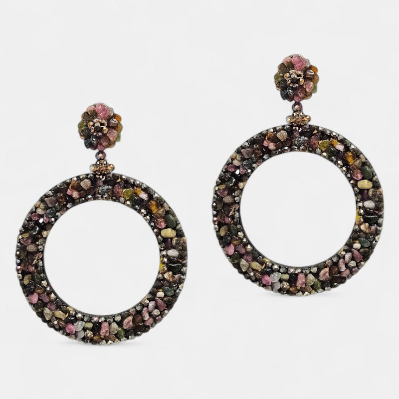 Pendientes minerales aro Aylin