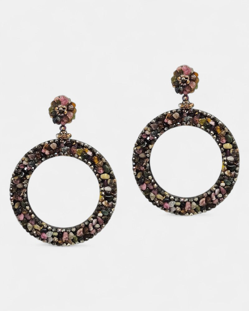 Pendientes minerales aro Aylin