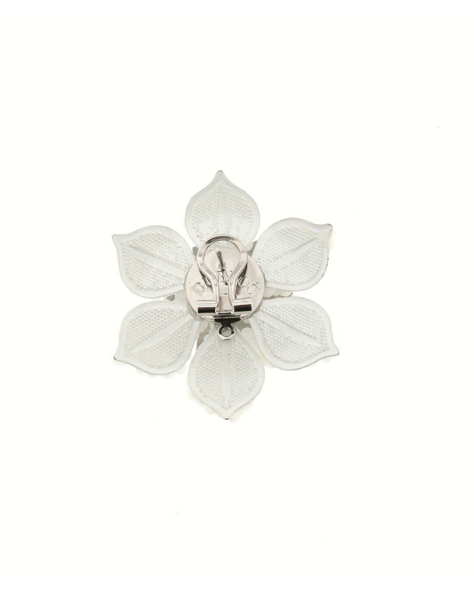 Pendientes swarovski flor blanca