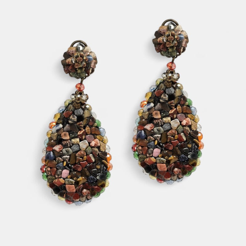 Palladium mineral earrings 