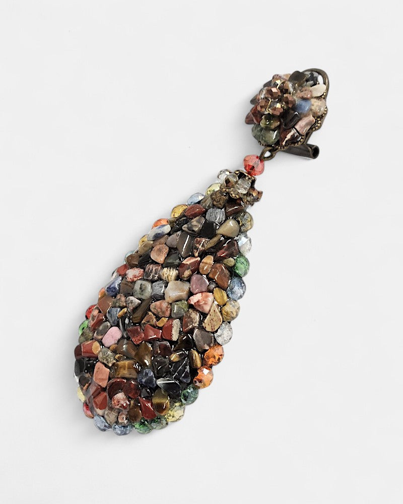 Palladium mineral earrings 