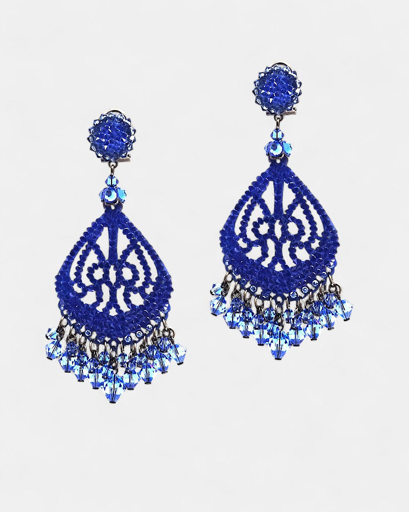 Pendientes swarovski azul Mare