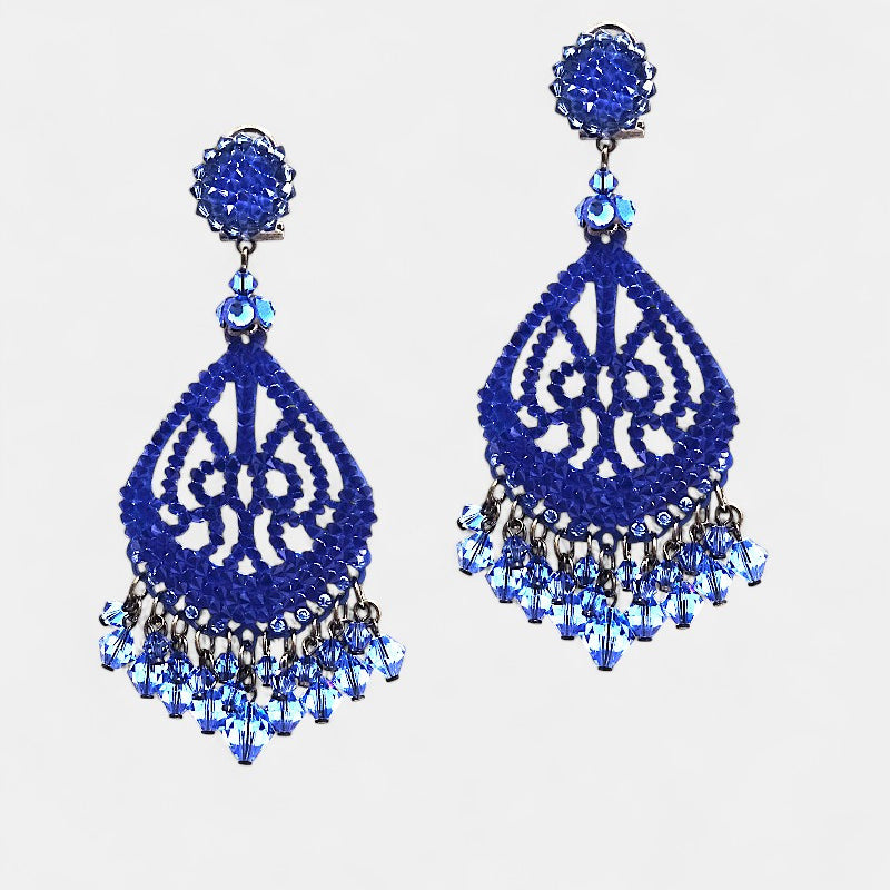 Pendientes swarovski azul Mare