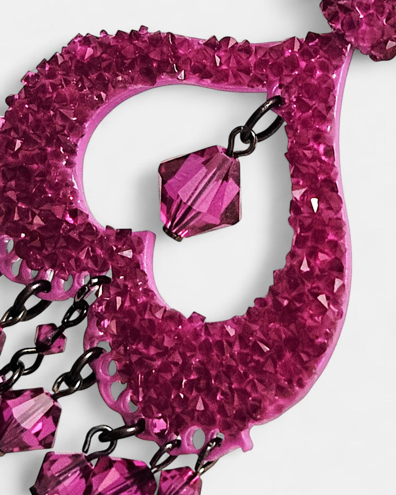 Pendientes swarovski rosa