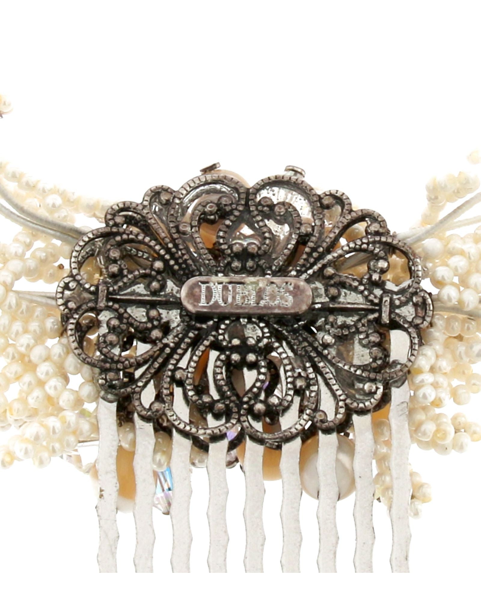 Peineta novia perlas