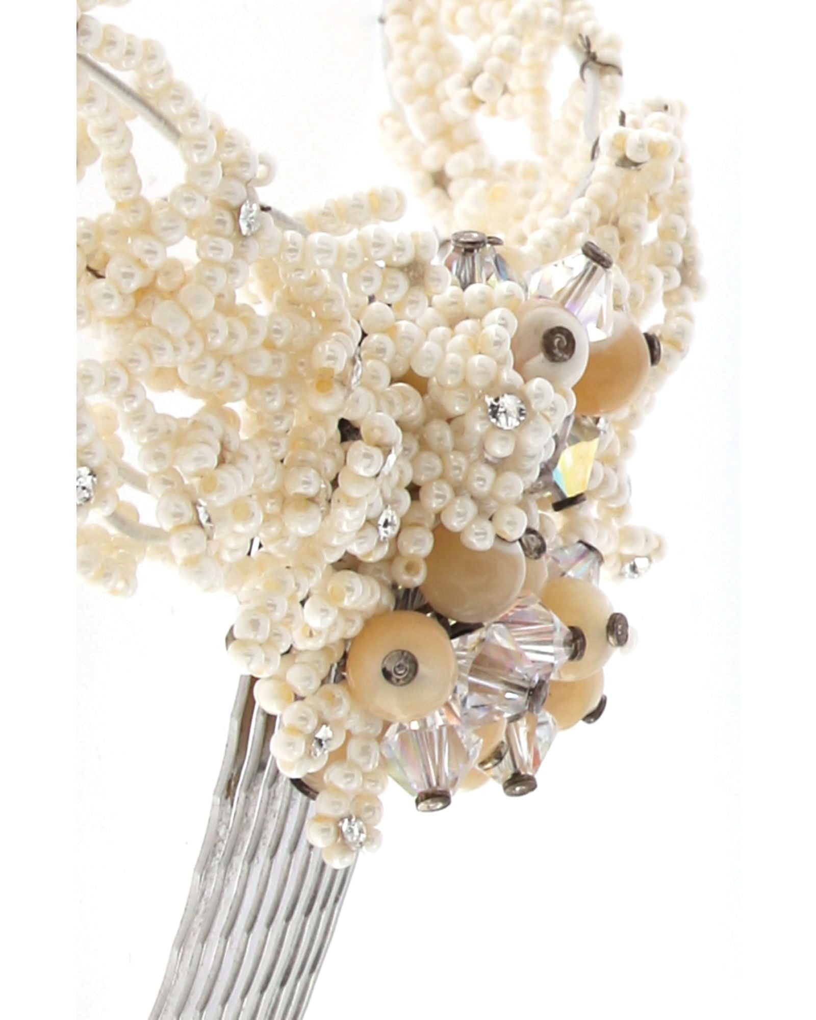 Peineta novia perlas