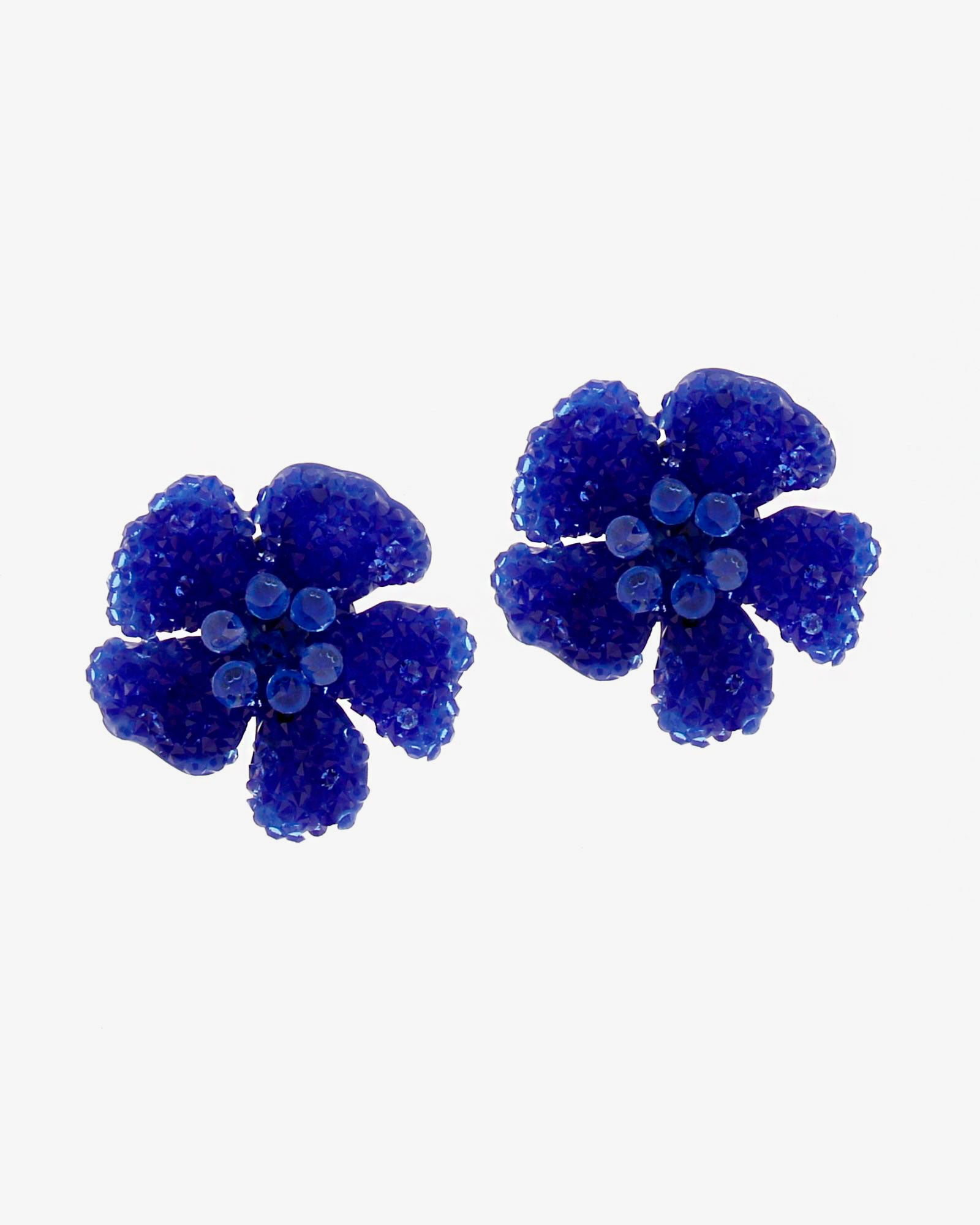 Blue Swarovski flower pendant