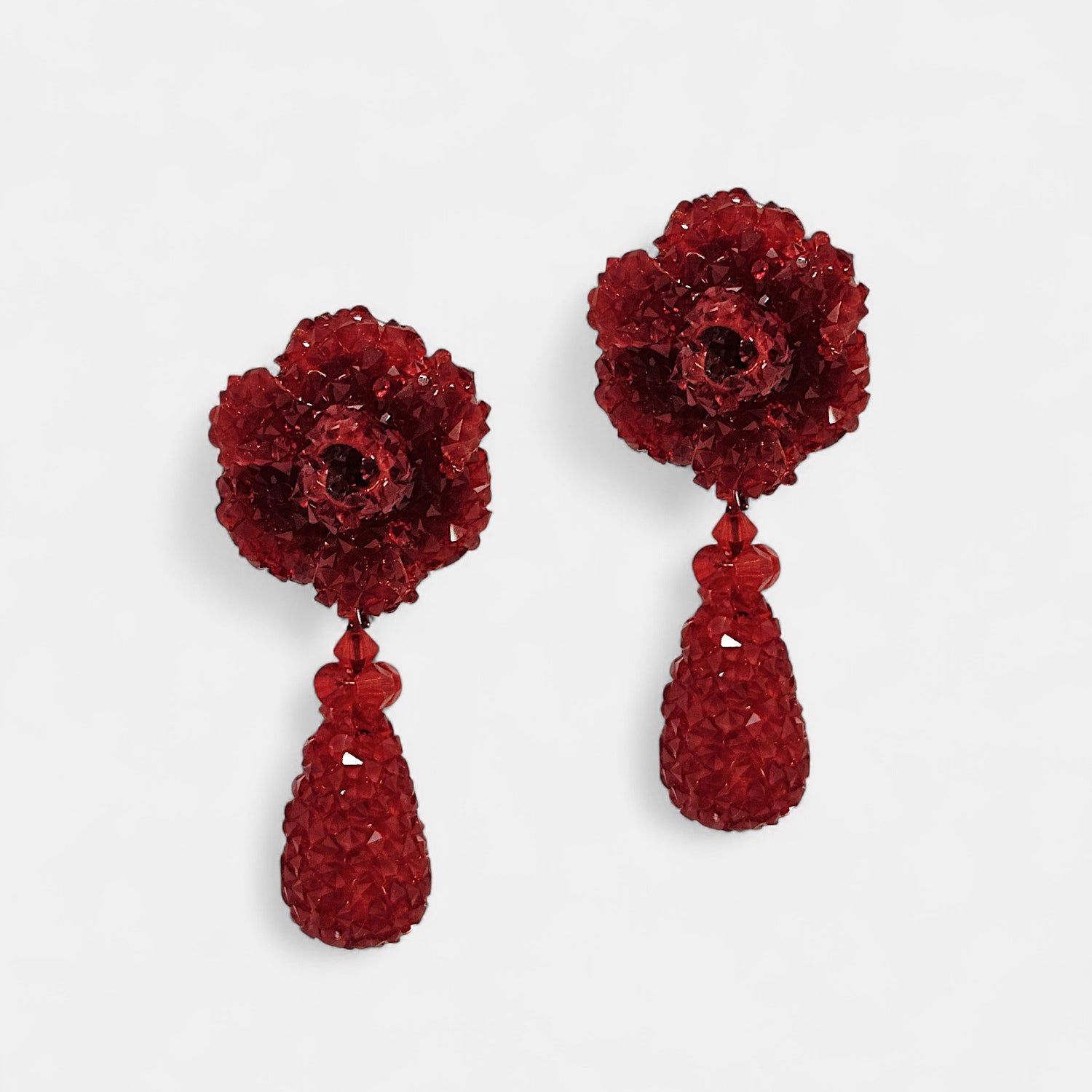 Pendientes rojos swarovski Celina