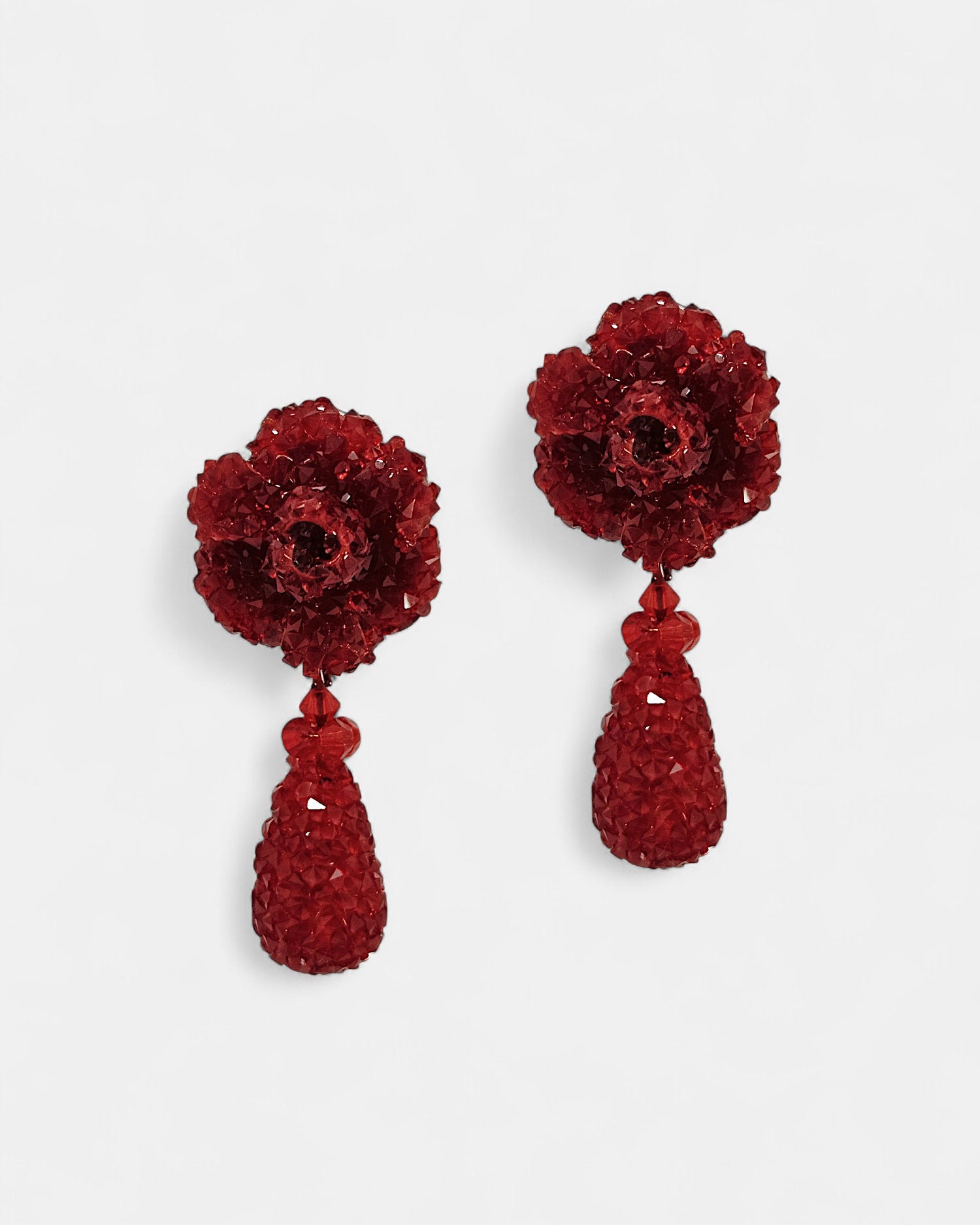 Pendientes rojos swarovski Celina