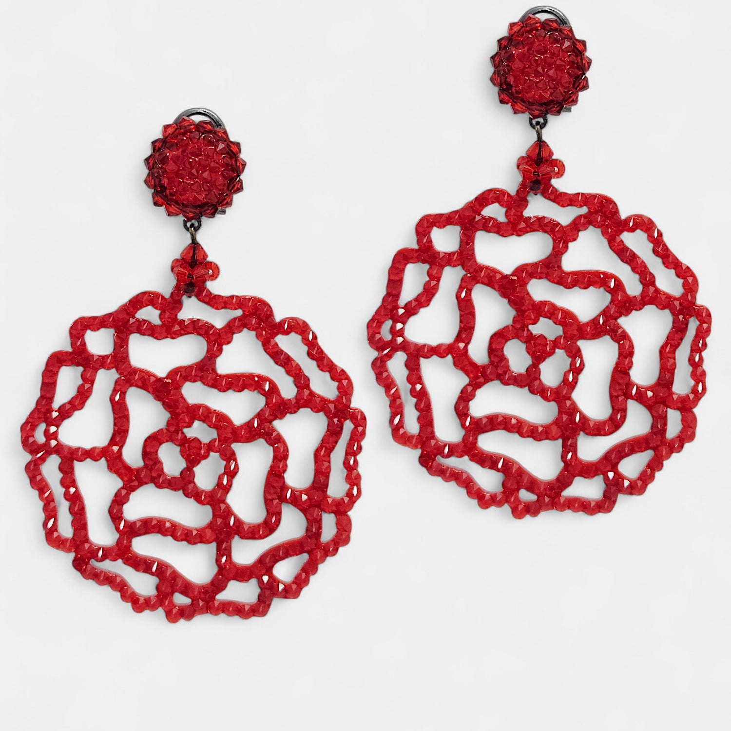 Pendientes rojos swarovski Marien