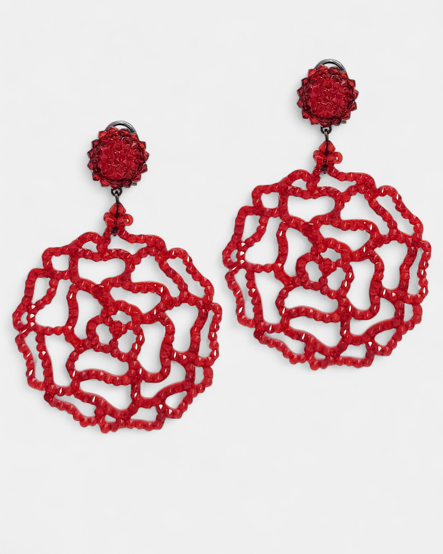 Pendientes rojos swarovski Marien