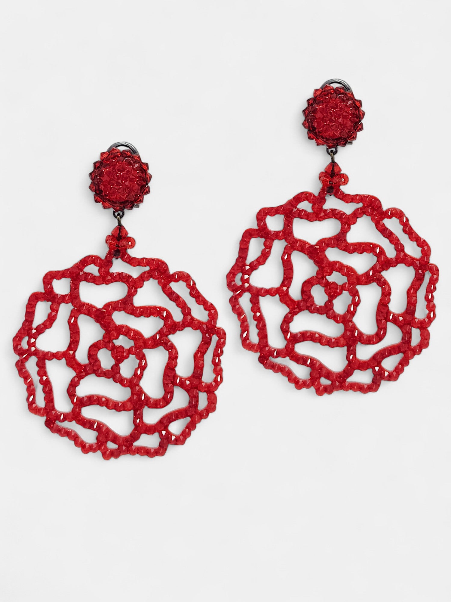 Pendientes rojos swarovski Marien