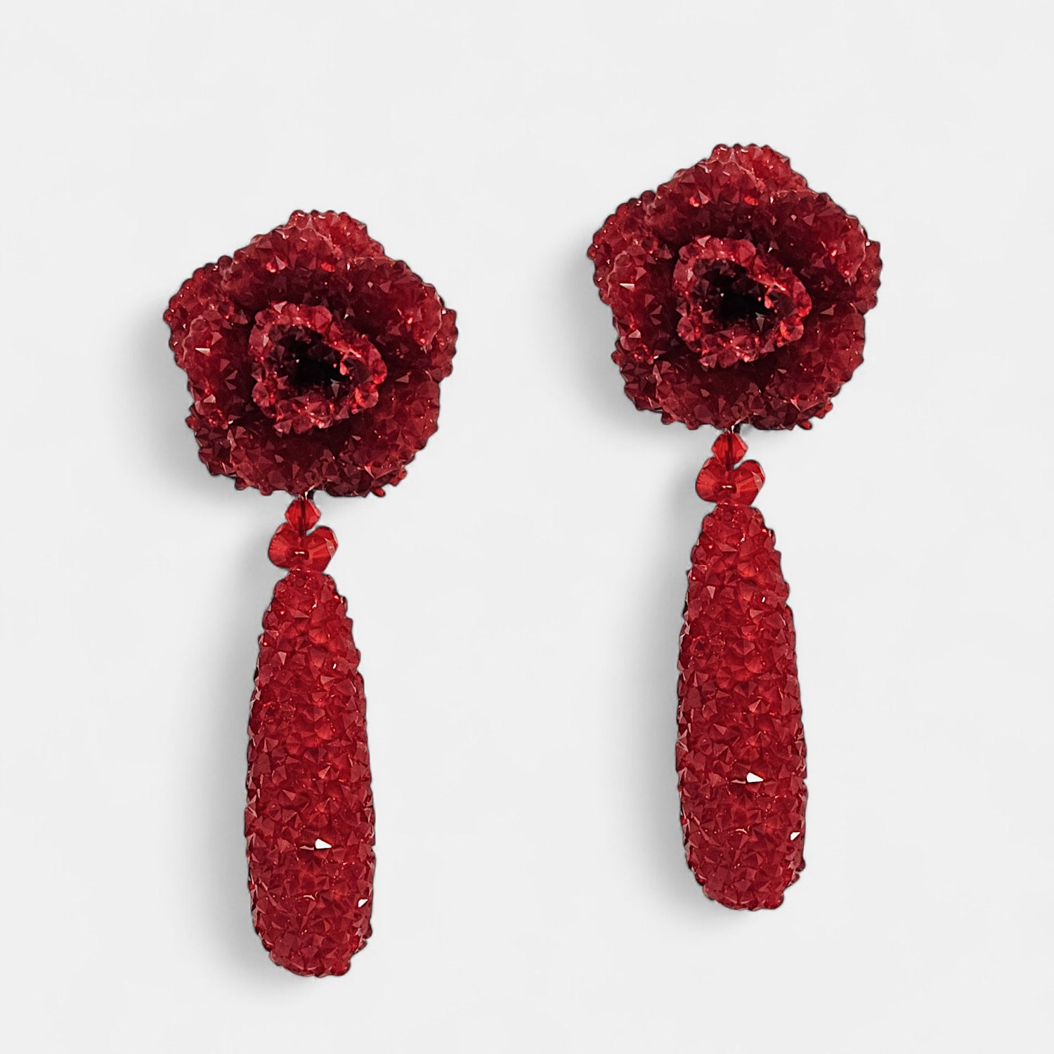 Pendientes rojos swarovski Elira