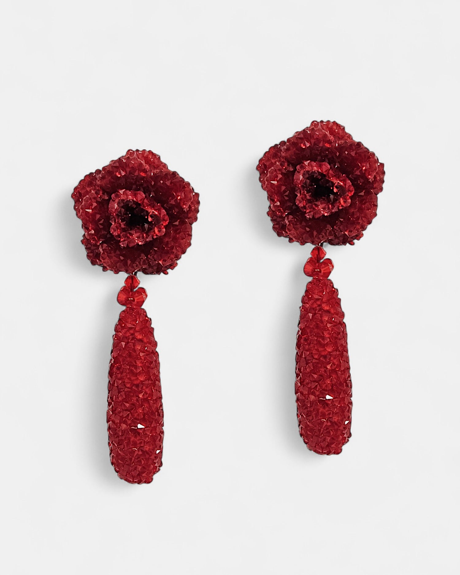 Pendientes rojos swarovski Elira
