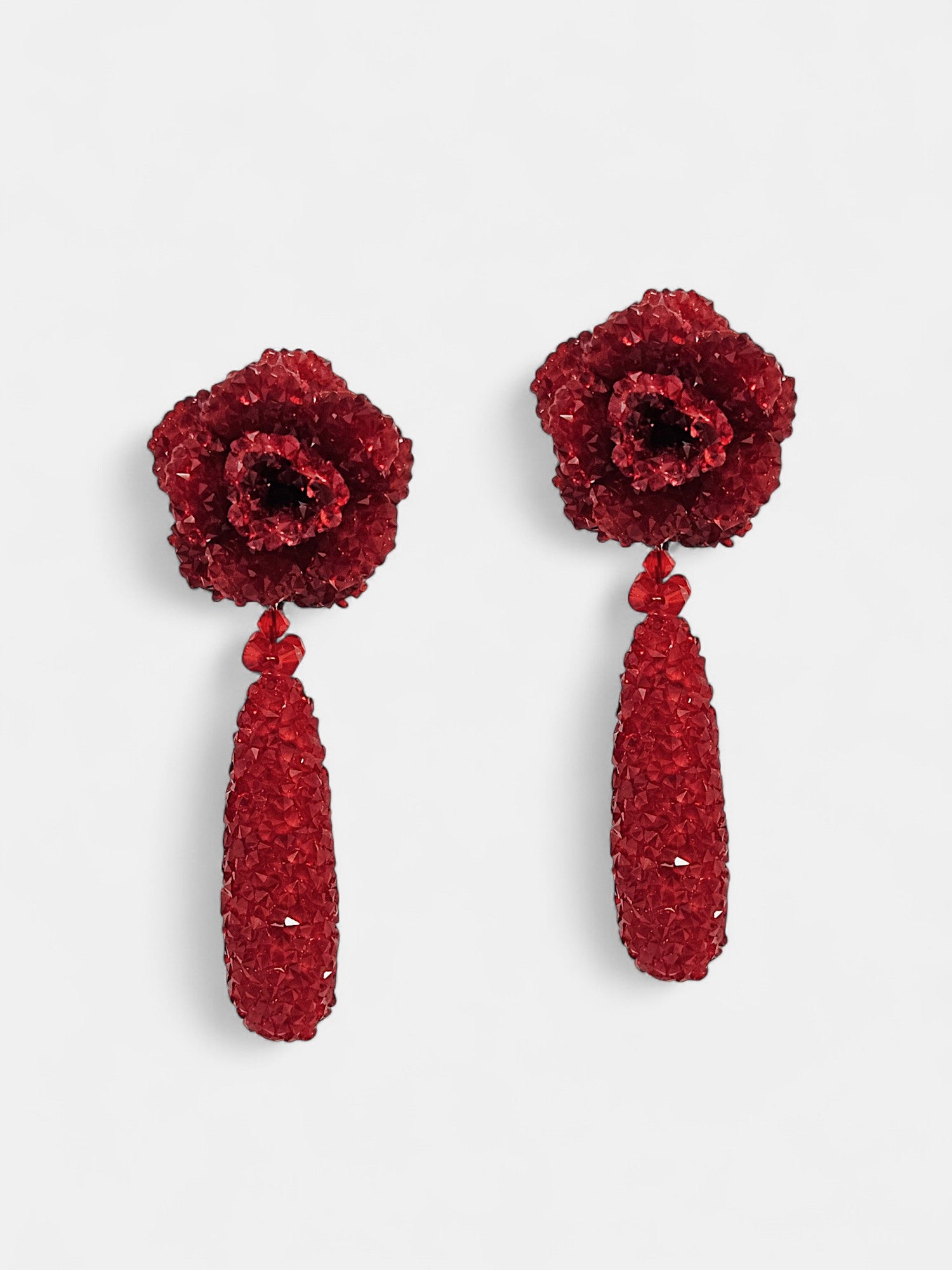 Pendientes rojos swarovski Elira