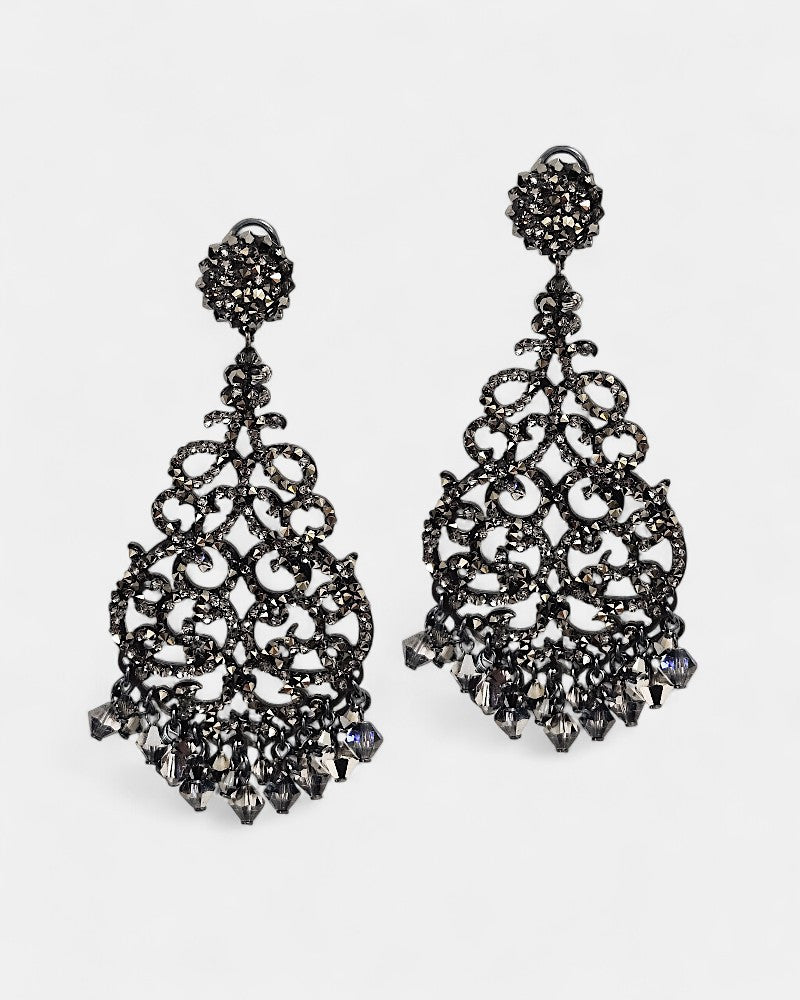 Pendientes gris plata swarovski Olympus