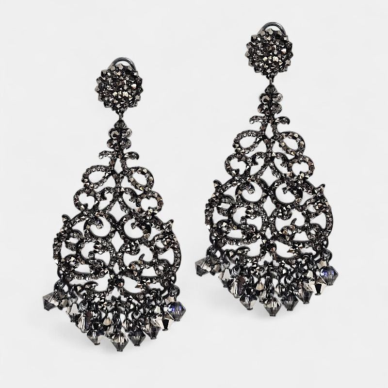 Pendientes gris plata swarovski Olympus