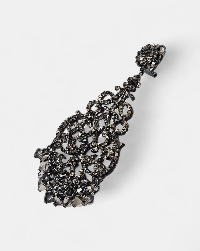 Pendientes gris plata swarovski Olympus