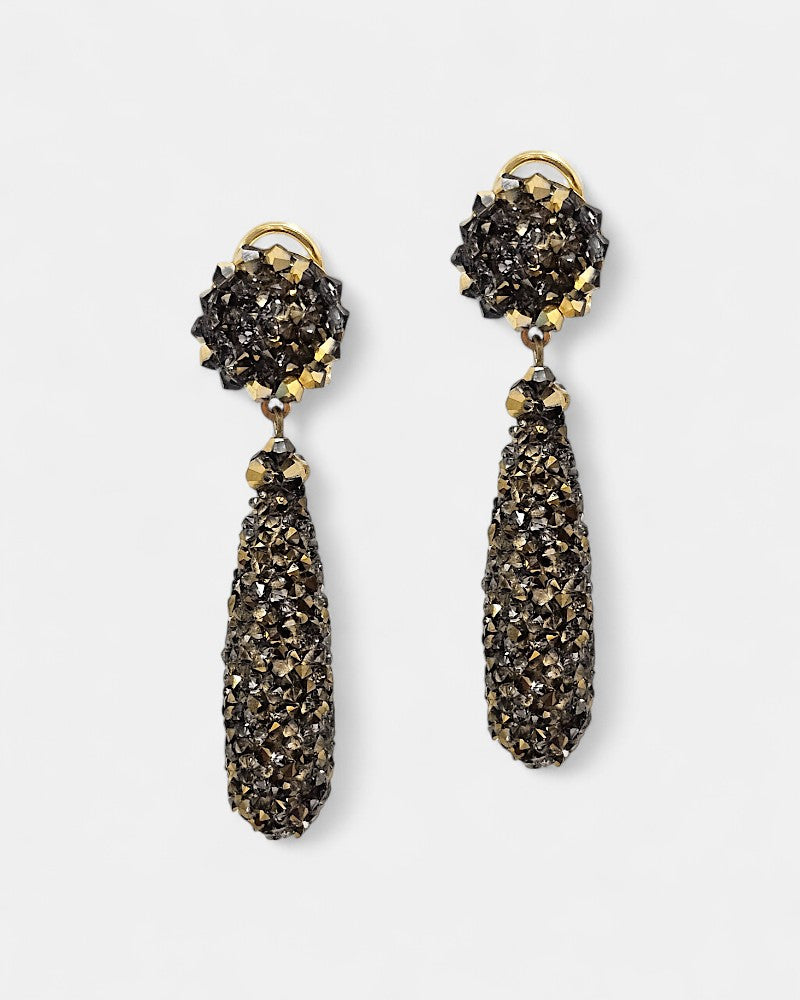Haleia Swarovski gold earrings