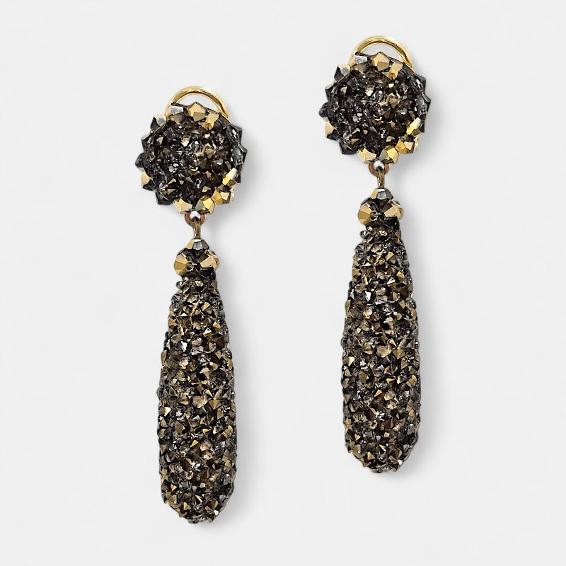 Haleia Swarovski gold earrings