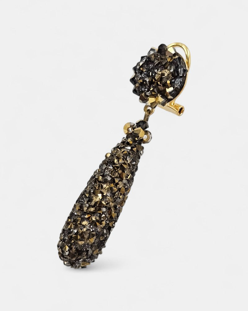 Haleia Swarovski gold earrings