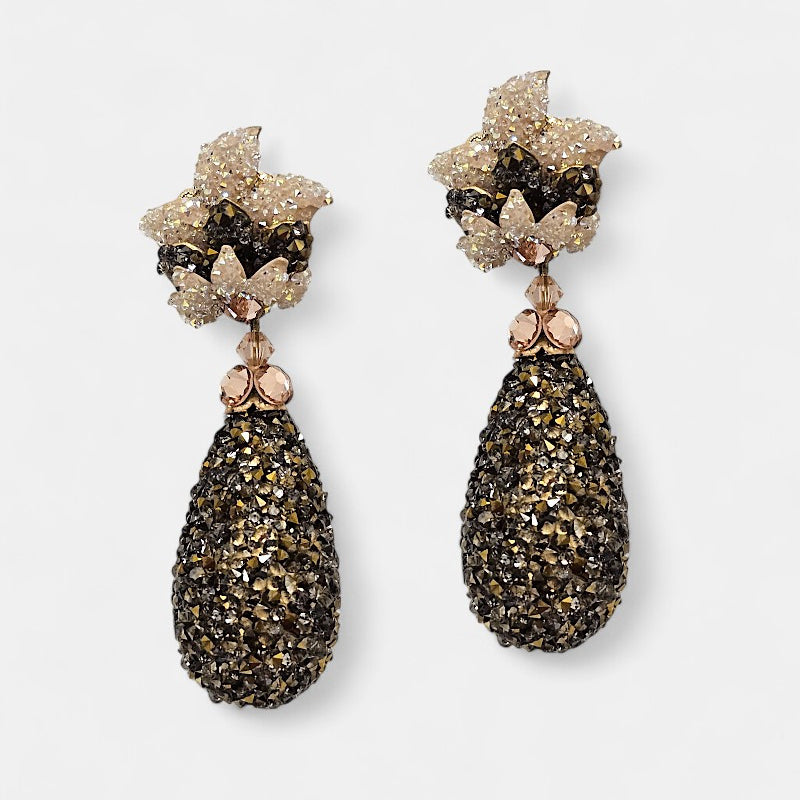 Brieya Swarovski Gold Earrings