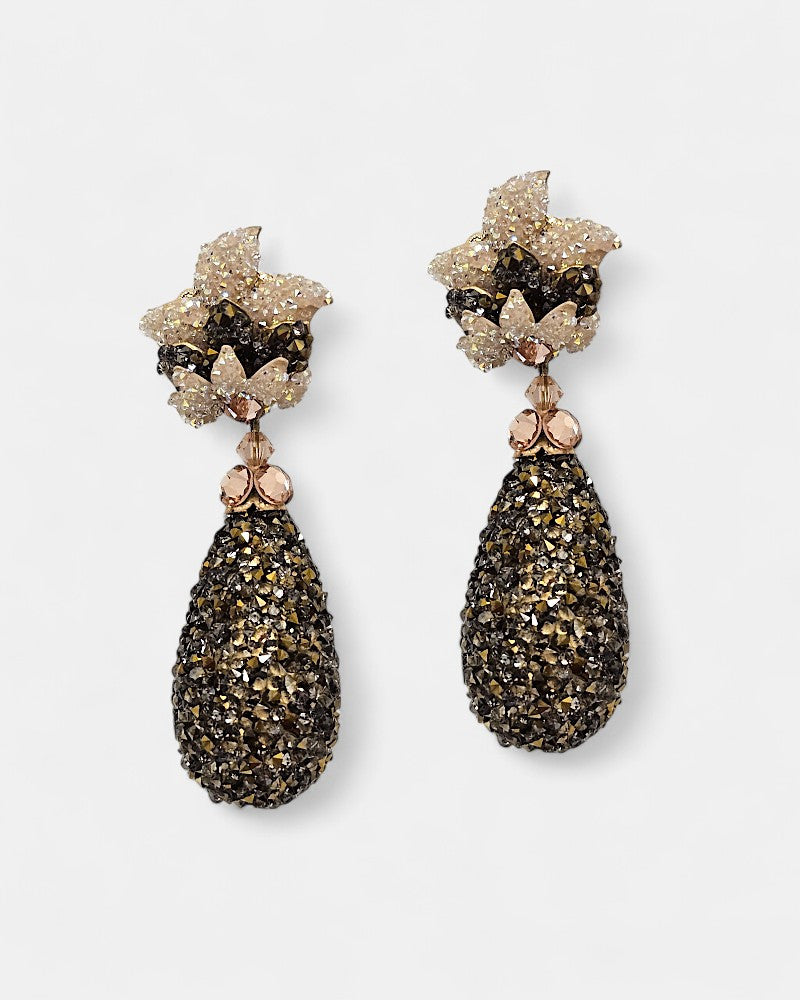 Brieya Swarovski Gold Earrings