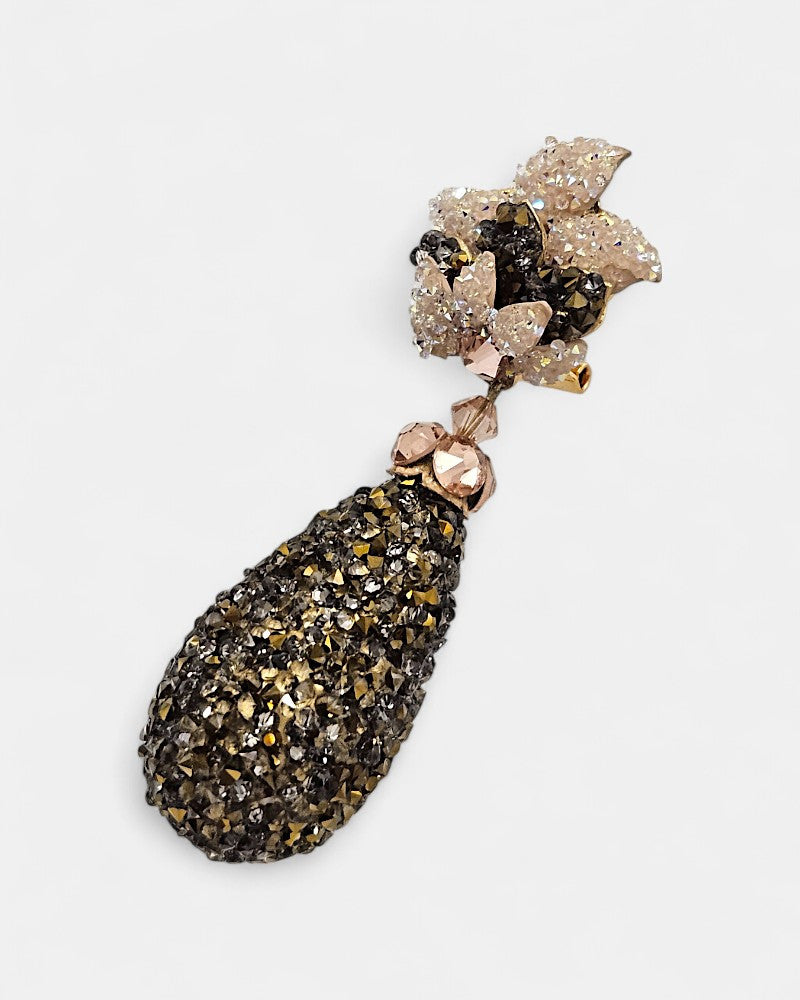 Brieya Swarovski Gold Earrings