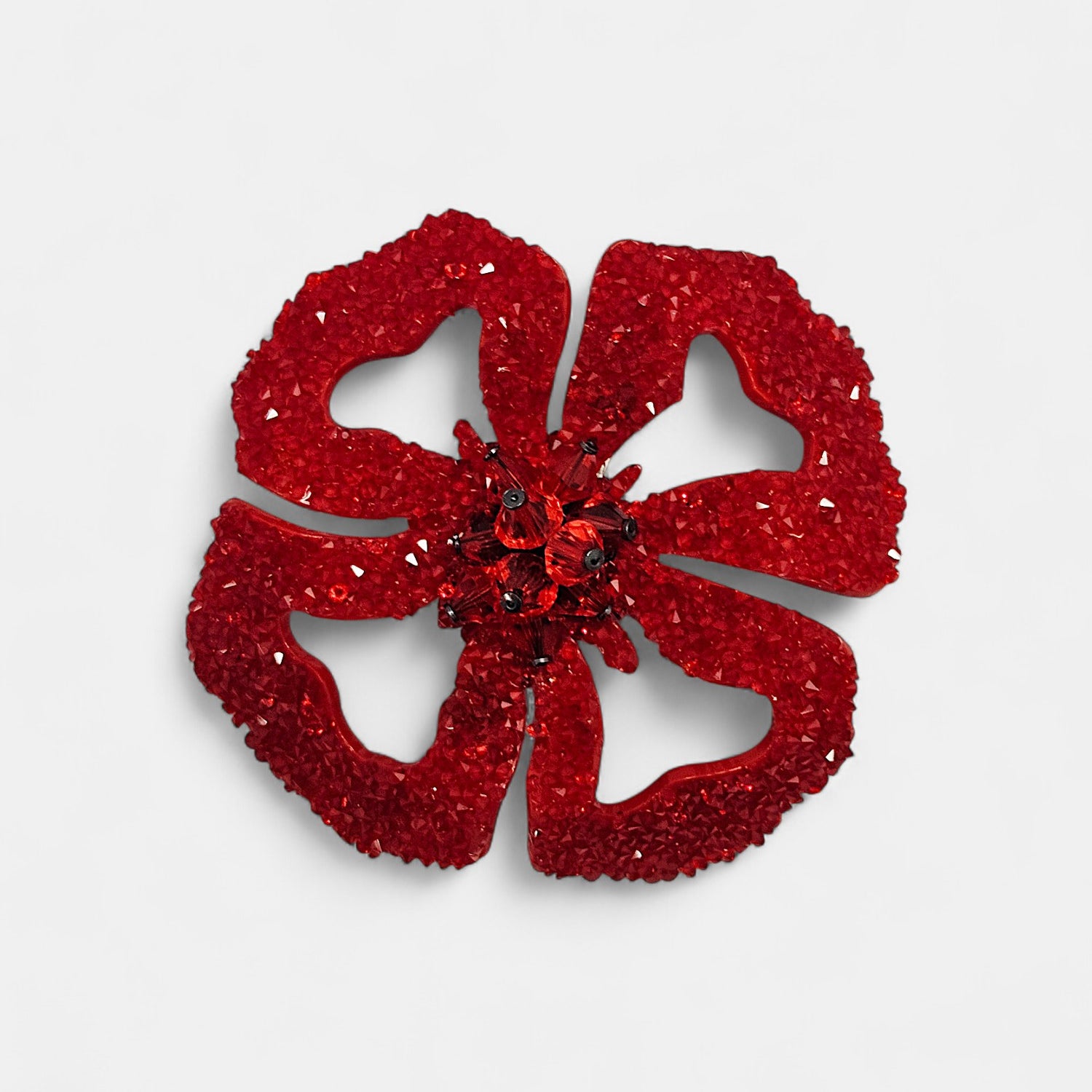 Broche swarovski rojo Taysia