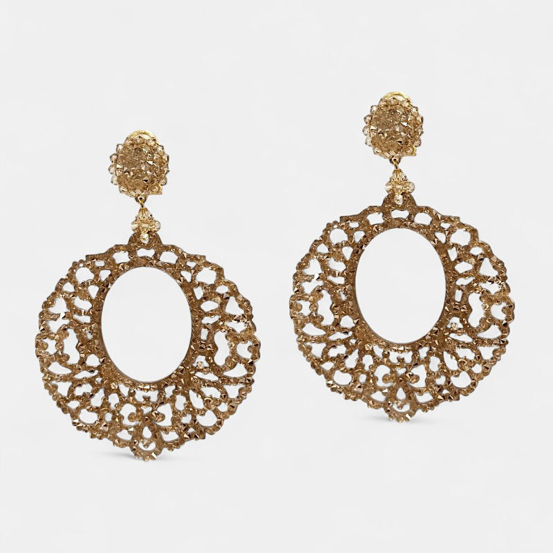 Aoraki Swarovski gold earrings