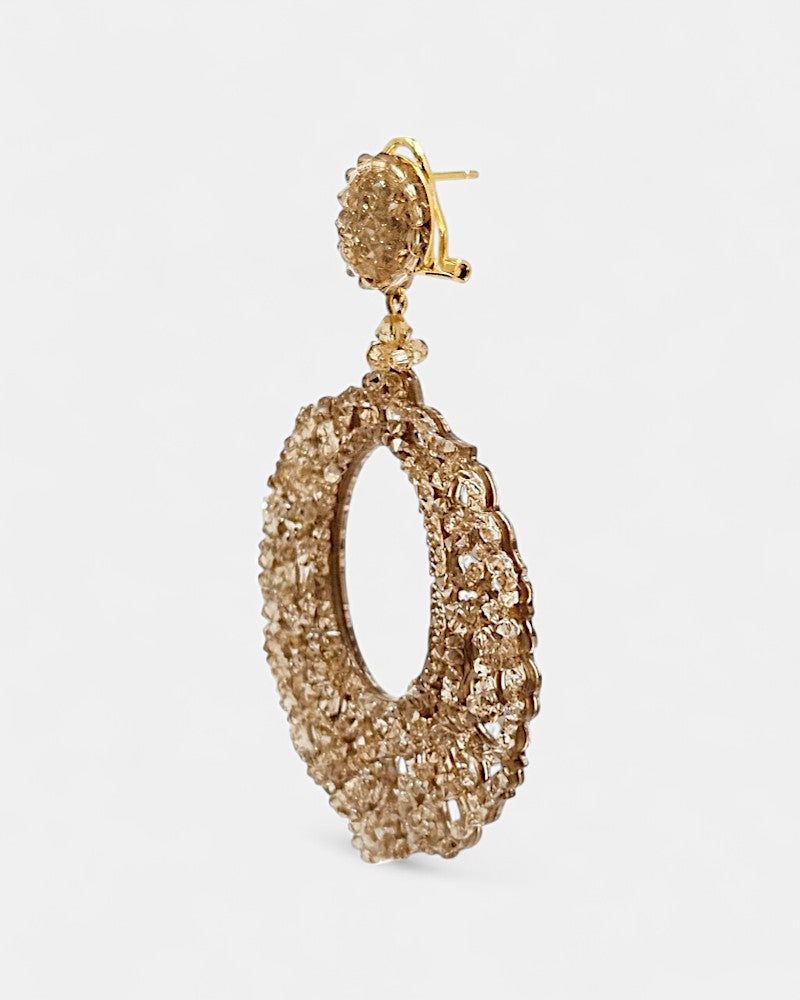 Aoraki Swarovski gold earrings