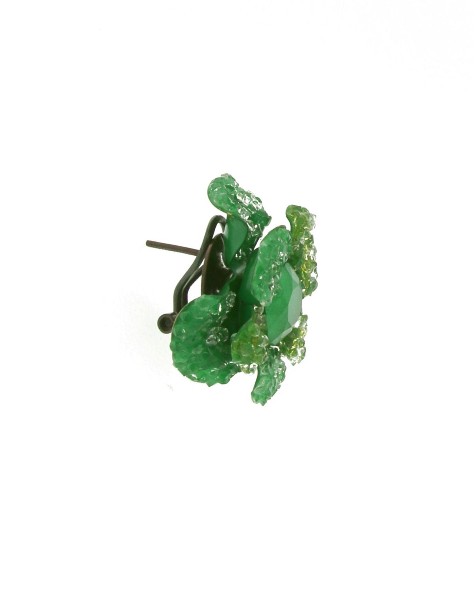 Pendientes Dublos flor swarovski verde