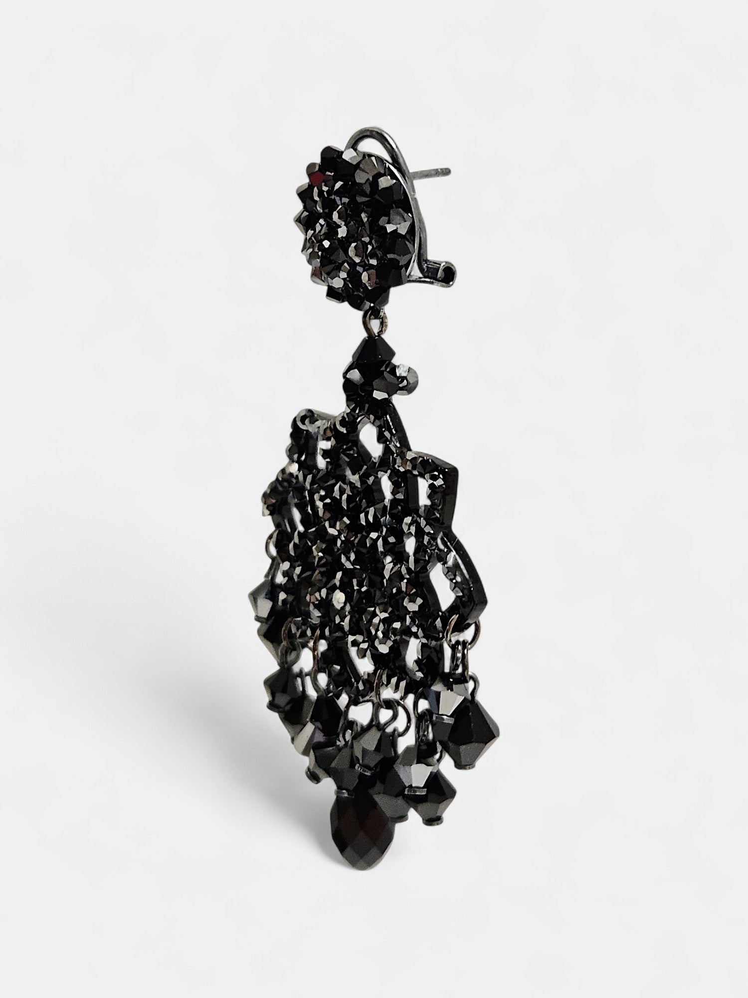 Zairel Swarovski black earring