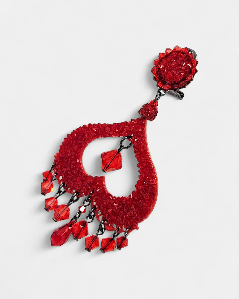 Pendientes rojos swarovski Daliah