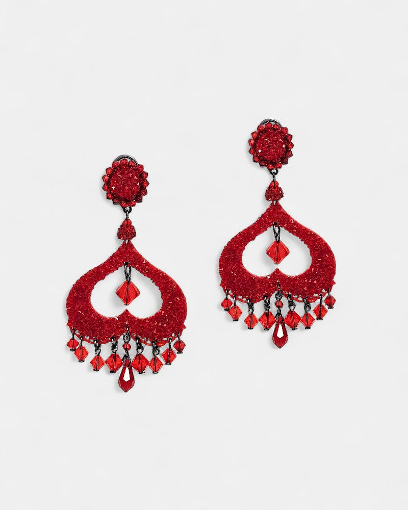 Pendientes rojos swarovski Daliah