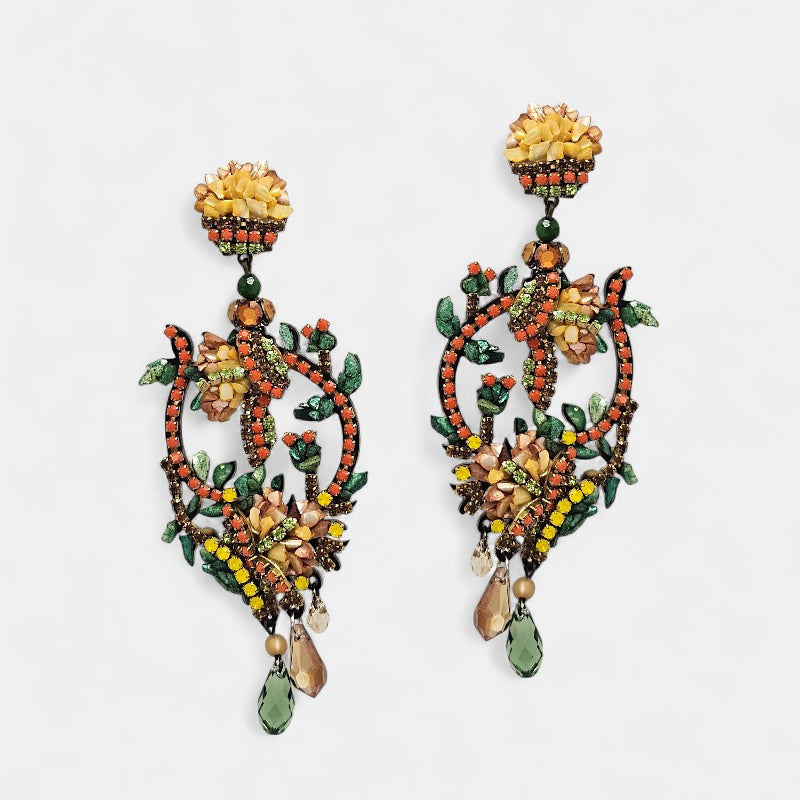 Pendientes nácar y strass