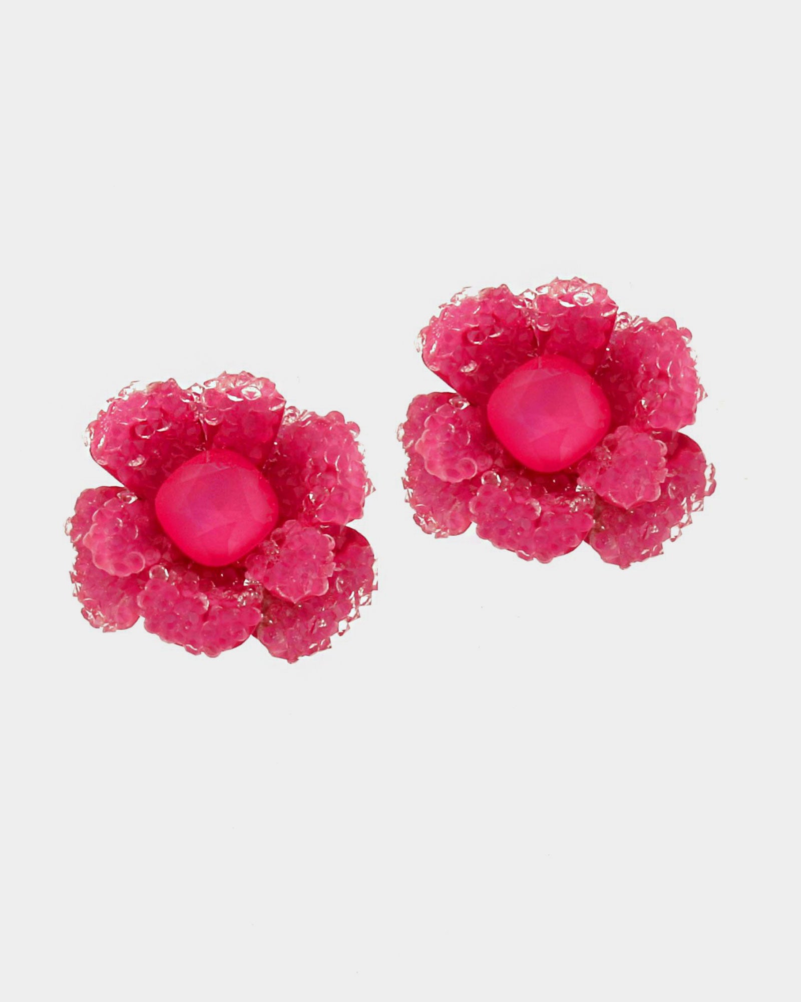 Pendientes Dublos flor swarovski rosa pink