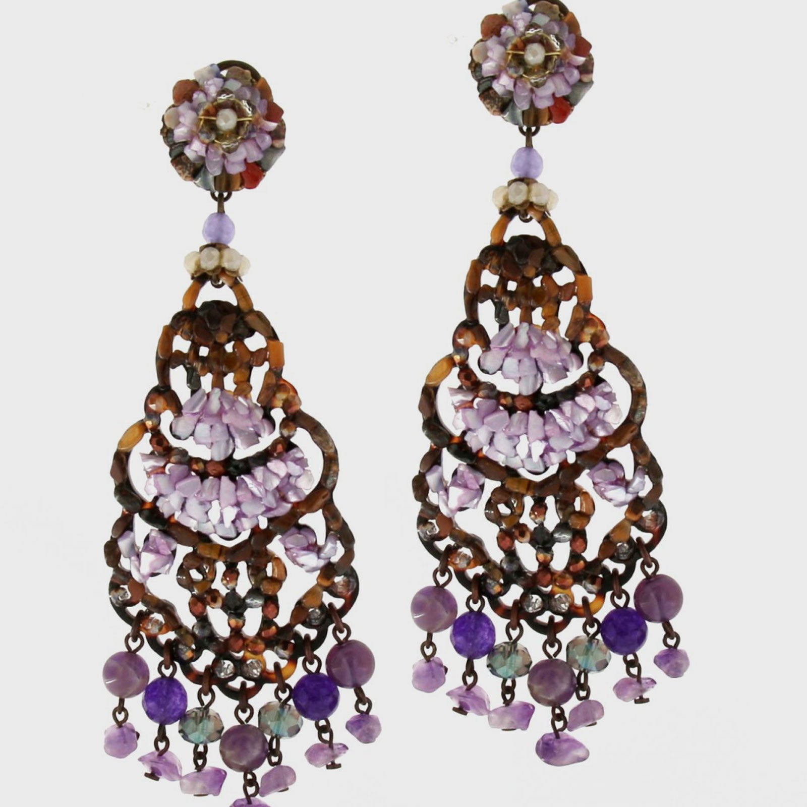 Purple mineral Dublos pendant 