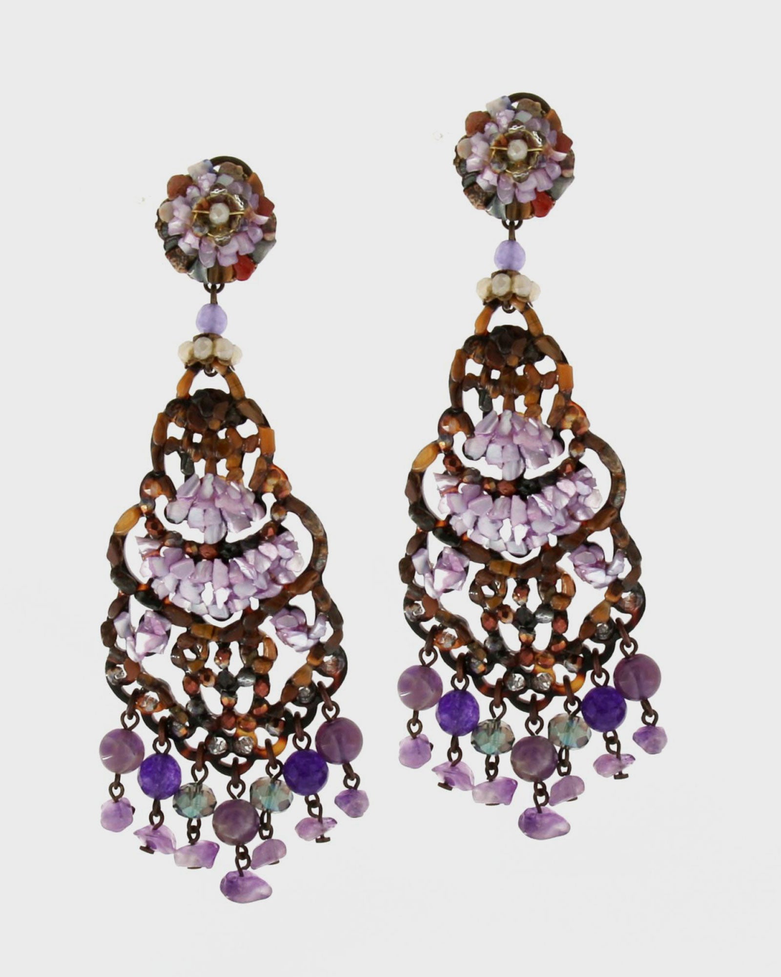 Purple mineral Dublos pendant 