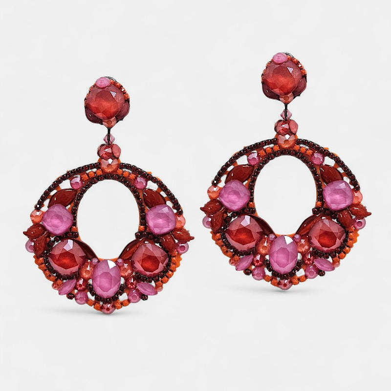 Pendientes largos con Swarovski Dublos