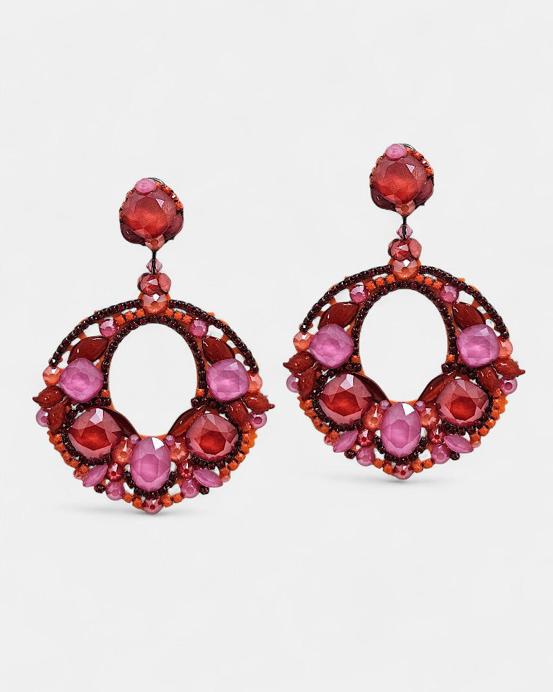 Pendientes largos con Swarovski Dublos