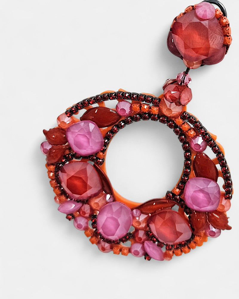 Pendientes largos con Swarovski Dublos