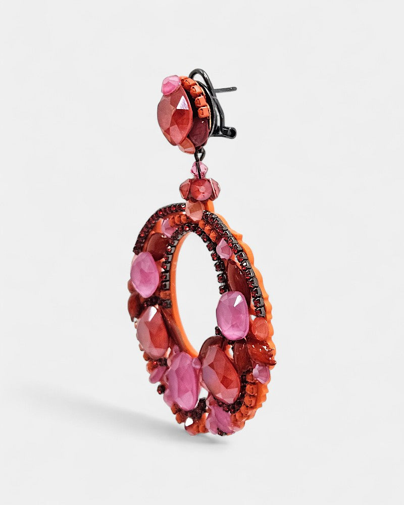 Pendientes largos con Swarovski Dublos