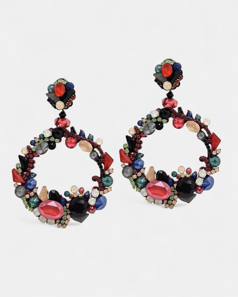 Pendientes largos con Swarovski Dublos