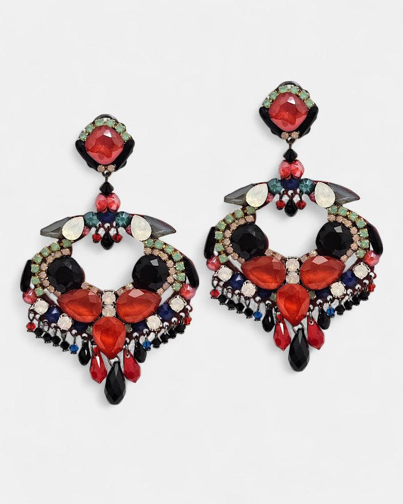 Pendientes largos con Swarovski Dublos