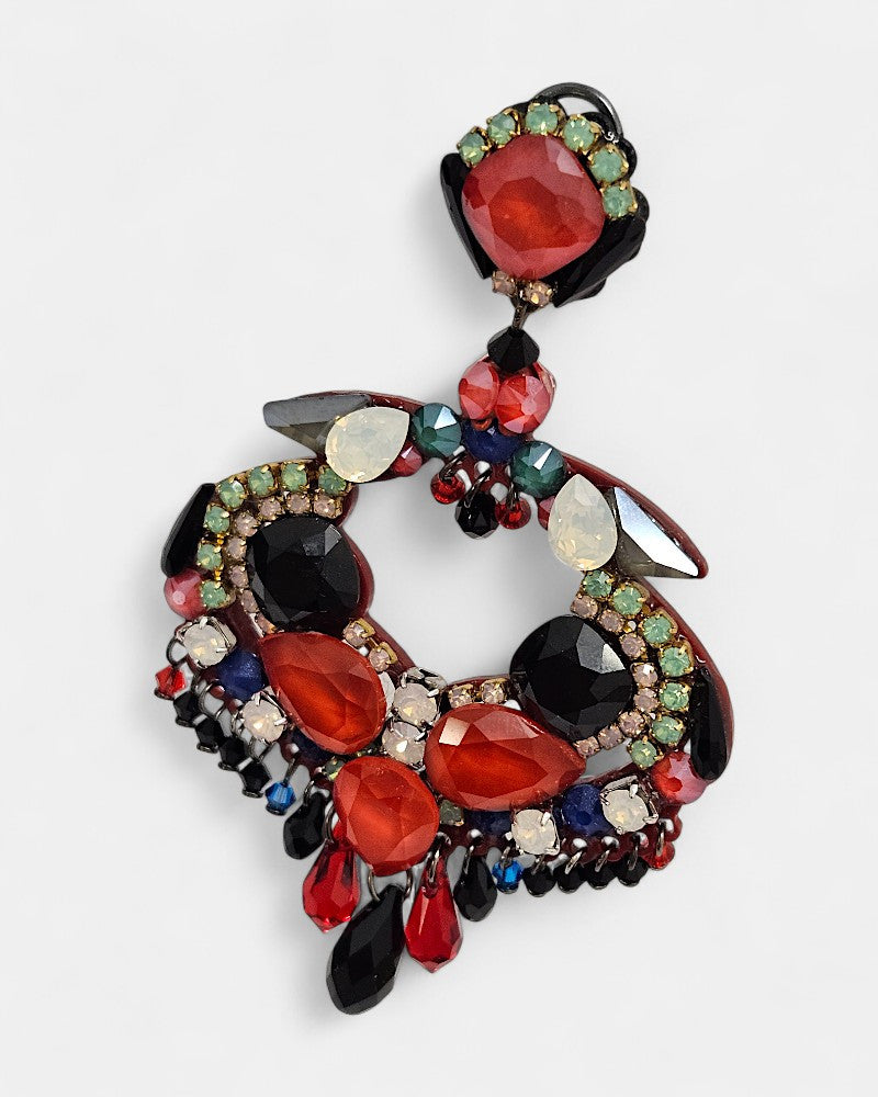 Pendientes largos con Swarovski Dublos