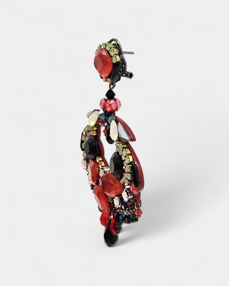 Pendientes largos con Swarovski Dublos