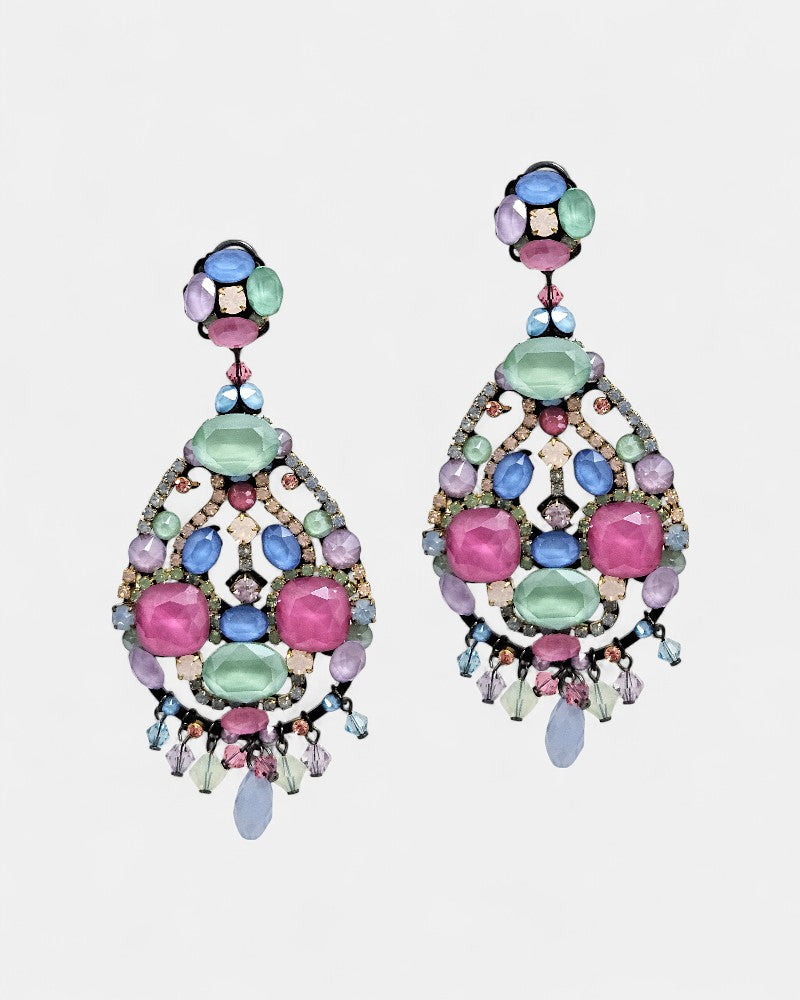 Pendientes largos con Swarovski Dublos