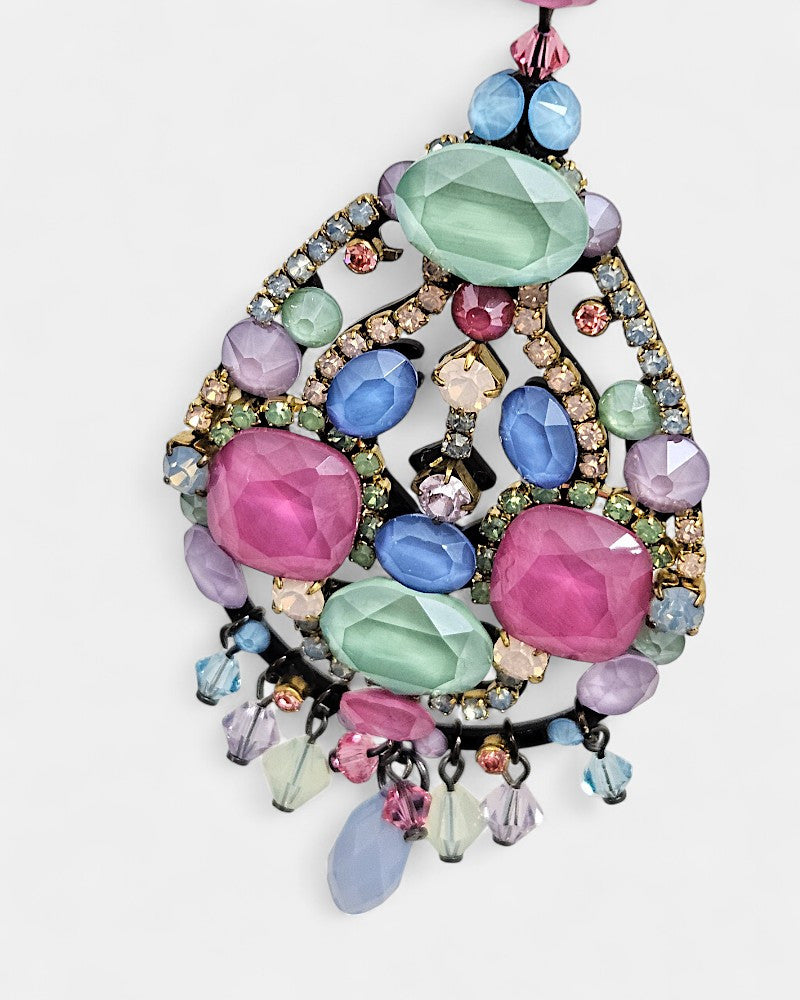 Pendientes largos con Swarovski Dublos