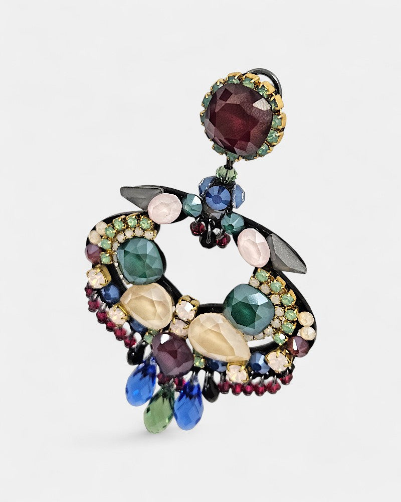 Pendientes largos con Swarovski Dublos